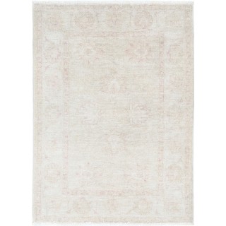 Traditional Hand Knotted Turkish Accent Rug | Beige Entryway and Bedroom Rug | 100% Wool