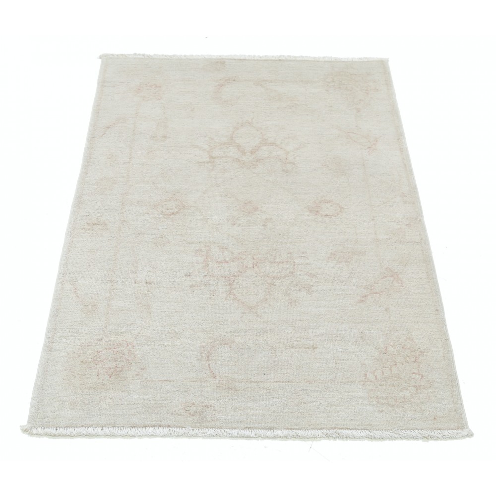 Hand Knotted Beige Turkish Wool Accent Rug with All-Over Floral Design Hand Knotted Beige Turkish Wool Accent Rug with All-Over Floral Design