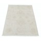 Hand Knotted Beige Turkish Wool Accent Rug with All-Over Floral Design Hand Knotted Beige Turkish Wool Accent Rug with All-Over Floral Design