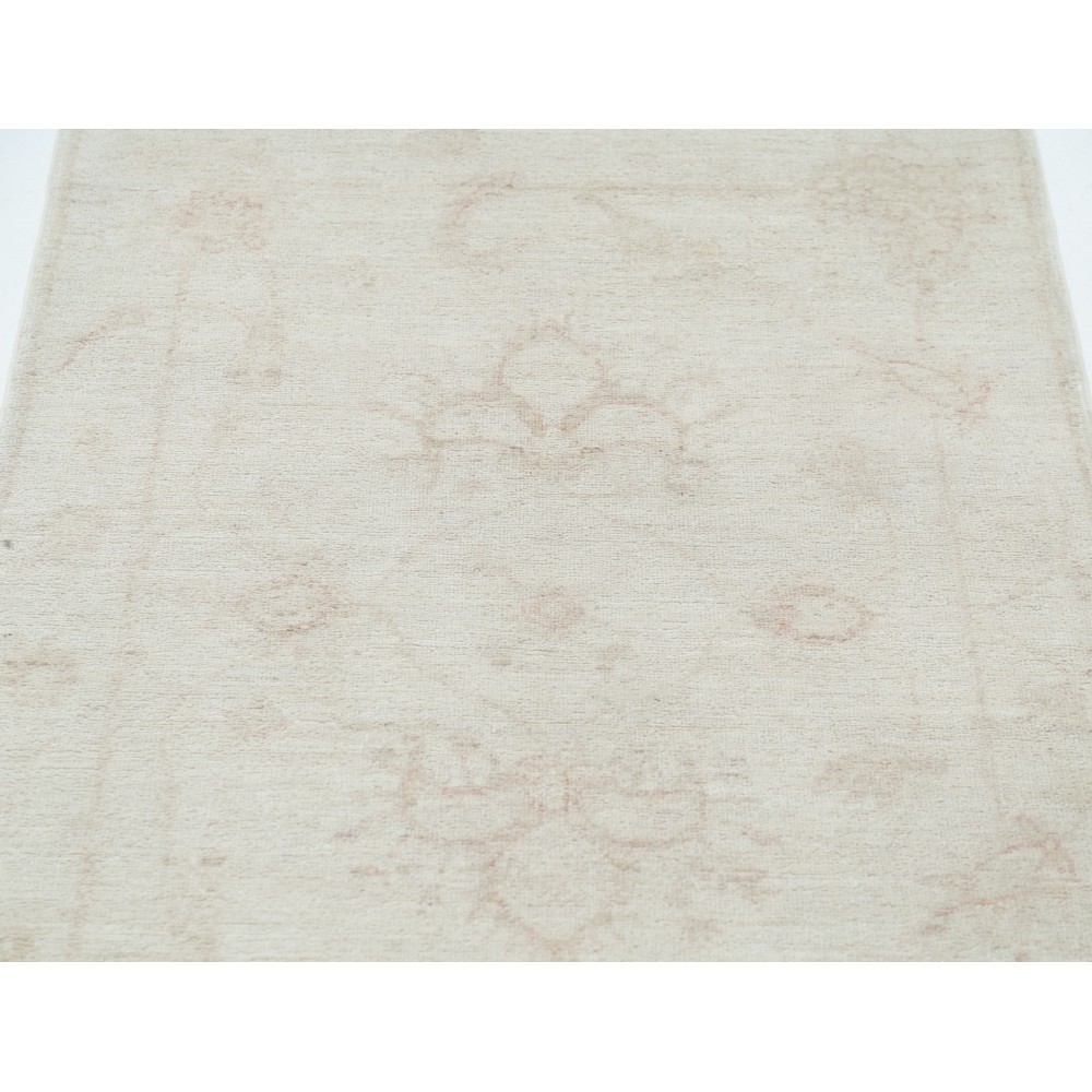 Hand Knotted Beige Turkish Wool Accent Rug with All-Over Floral Design Hand Knotted Beige Turkish Wool Accent Rug with All-Over Floral Design