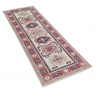 Hand Knotted Hallway Runner Rug | Beige Wool Runner Rug for Entryway, Kitchen and Corridor