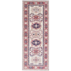 Hand Knotted Hallway Runner Rug | Beige Wool Runner Rug for Entryway, Kitchen and Corridor
