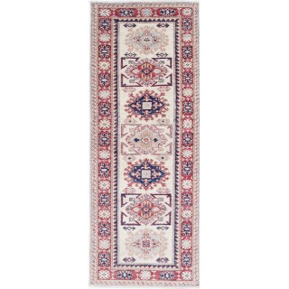 Hand Knotted Hallway Runner Rug | Beige Wool Runner Rug for Entryway, Kitchen and Corridor