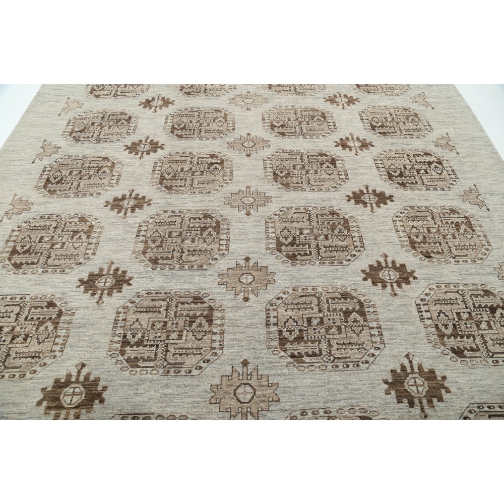 Hand Knotted Beige, Brown Wool Area Rug | Turkish Tribal Style Carpet for Living Room Hand Knotted Beige, Brown Wool Area Rug | Turkish Tribal Style Carpet for Living Room