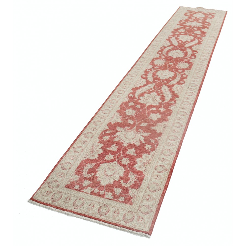Floral Hallway Runner | Wool Kitchen Runner Rug | Handknotted Corridor Rug | Red Stair Rug