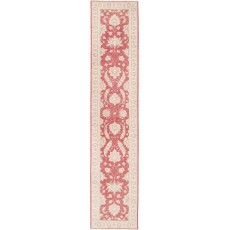 Floral Hallway Runner | Wool Kitchen Runner Rug | Handknotted Corridor Rug | Red Stair Rug