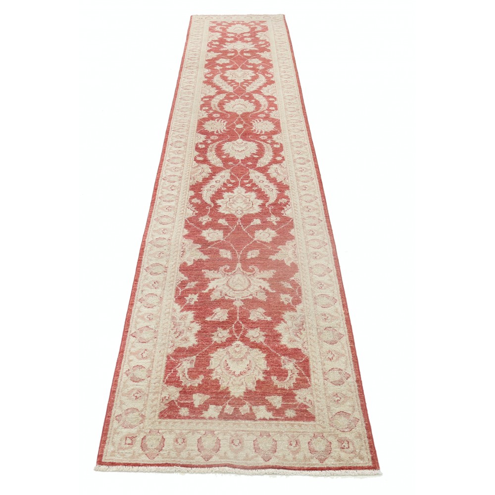 Floral Hallway Runner | Wool Kitchen Runner Rug | Handknotted Corridor Rug | Red Stair Rug