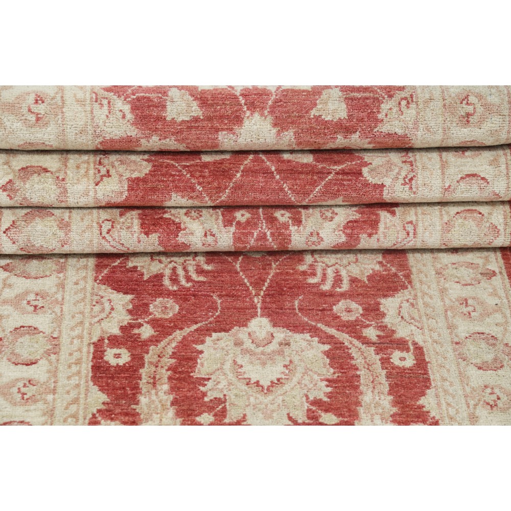 Floral Hallway Runner | Wool Kitchen Runner Rug | Handknotted Corridor Rug | Red Stair Rug