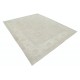 Hand Knotted Beige Wool Oushak Area Rug with All-Over Floral Design Hand Knotted Beige Wool Oushak Area Rug with All-Over Floral Design