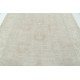 Hand Knotted Beige Wool Oushak Area Rug with All-Over Floral Design Hand Knotted Beige Wool Oushak Area Rug with All-Over Floral Design