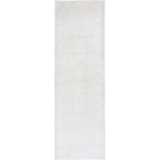 Handknotted Hallway Runner Rug | Beige Corridor Rug | Wool Kitchen Rug | Floral Stair Rug