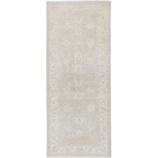 Handknotted Runner Rug for Corridor | Beige Kitchen and Hallway Rug | All Wool | Tribal Stair Rug