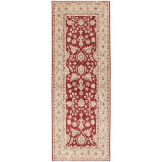 Red Hallway Runner Rug | Hand Knotted Oushak Runner Rug for Corridor and Kitchen | Stair Rug