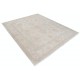 Hand Knotted Oushak Wool Rug | Beige Turkish Carpet with All-Over Floral Design Hand Knotted Oushak Wool Rug | Beige Turkish Carpet with All-Over Floral Design