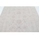 Hand Knotted Turkish Wool Rug with All-Over Floral Design | Beige Oushak Carpet Hand Knotted Turkish Wool Rug with All-Over Floral Design | Beige Oushak Carpet