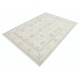 Hand Knotted Beige Wool Oushak Area Rug with All-Over Floral Design Hand Knotted Beige Wool Oushak Area Rug with All-Over Floral Design