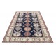 Hand Knotted Navy Blue, Red, Ivory Wool Area Rug | Turkish Geometric Design Rug Hand Knotted Navy Blue, Red, Ivory Wool Area Rug | Turkish Geometric Design Rug