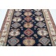 Hand Knotted Navy Blue, Red, Ivory Wool Area Rug | Turkish Geometric Design Rug Hand Knotted Navy Blue, Red, Ivory Wool Area Rug | Turkish Geometric Design Rug