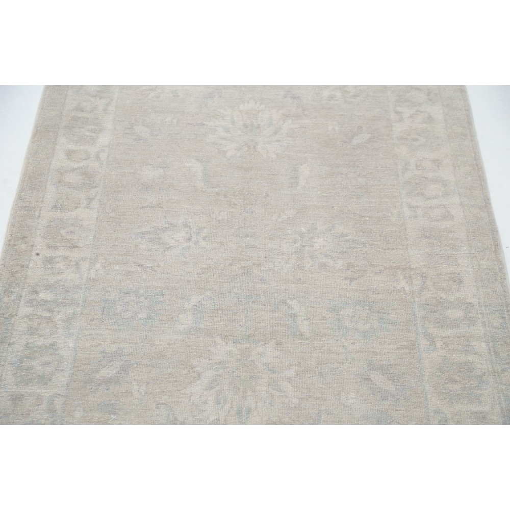 Traditional Hand Knotted Accent Rug | Floral Wool Area Rug in Soft Tones