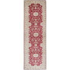 Handknotted Hallway Runner Rug | Red Wool Rug for Kitchen and Entryway | Corridor Rug | Stair Rug