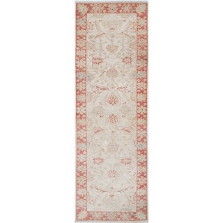 Floral Runner Rug for Corridor | Hand Knotted Wool Runner Rug | Beige Stair Rug