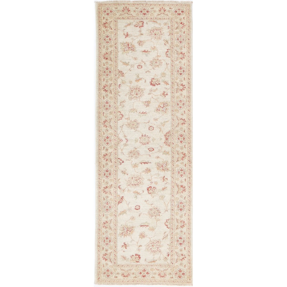 Handmade Beige Wool Runner Rug for Kitchen and Corridor | Handknotted Rug for Hallway Decor | Stair Rug