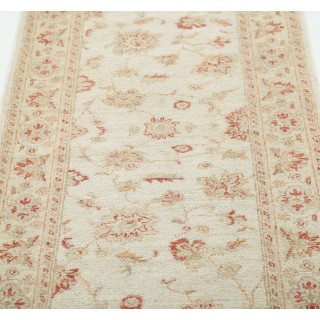 Handmade Beige Wool Runner Rug for Kitchen and Corridor | Handknotted Rug for Hallway Decor | Stair Rug