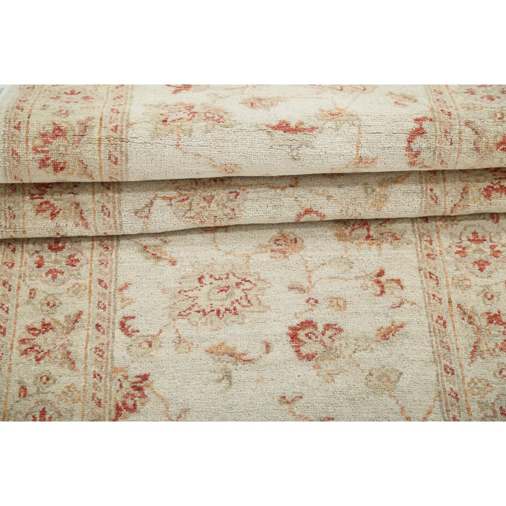 Handmade Beige Wool Runner Rug for Kitchen and Corridor | Handknotted Rug for Hallway Decor | Stair Rug