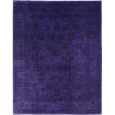 Hand Knotted Purple Large Area Rug with Floral Design for Living Room Decor | 100% Wool Carpet