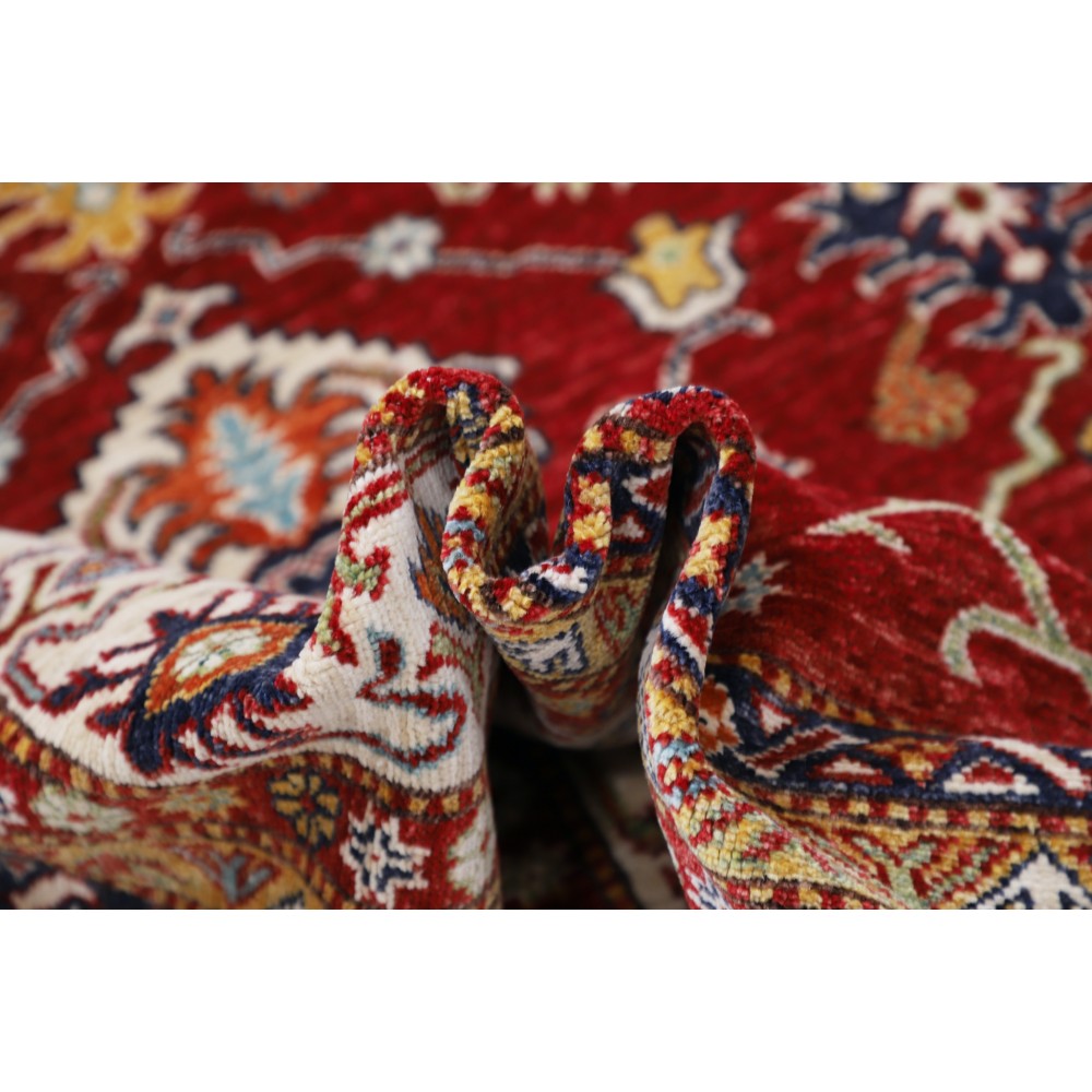 Hand Knotted Wool Large Area Rug for Living Room Decor | Tribal Style Red Carpet Hand Knotted Wool Large Area Rug for Living Room Decor | Tribal Style Red Carpet