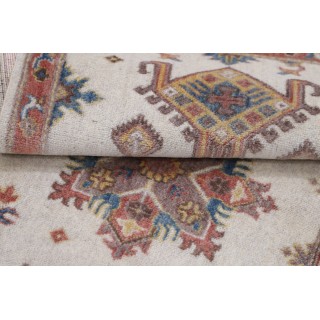 Traditional Ivory & Brown Turkish Accent Rug. 100% Wool Geometric Rug for Living Room, Entryway & Bedroom Traditional Ivory & Brown Turkish Accent Rug. 100% Wool Geometric Rug for Living Room, Entryway & Bedroom