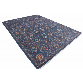 Traditional Blue Floral Turkish Area Rug. Large 100% Wool Carpet for Home and Office Decor Traditional Blue Floral Turkish Area Rug. Large 100% Wool Carpet for Home and Office Decor