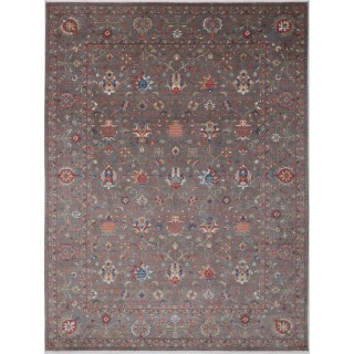 Traditional Brown Area Rug. Large 100% Wool Living Room Carpet
