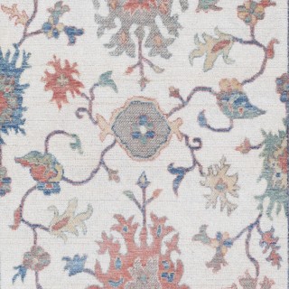 Traditional Ivory Floral Design Oushak Style Accent Rug Living Room, Bedroom & Entryway. 100% Wool Traditional Ivory Floral Design Oushak Style Accent Rug Living Room, Bedroom & Entryway. 100% Wool