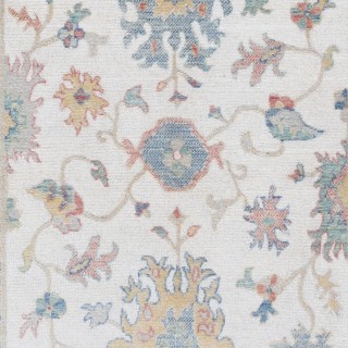 Traditional Ivory Oushak Style Floral Accent Rug Living Room, Bedroom & Entryway. 100% Wool Traditional Ivory Oushak Style Floral Accent Rug Living Room, Bedroom & Entryway. 100% Wool