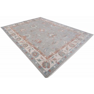 Silver & Ivory Oushak Style Traditional Turkish Area Rug. Large 100% Wool Carpet for Living Room Silver & Ivory Oushak Style Traditional Turkish Area Rug. Large 100% Wool Carpet for Living Room