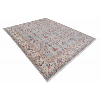 Decorative Silver & Ivory Area Rug. 100% Wool