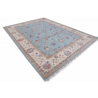 Blue & Ivory Traditional Floral Turkish Area Rug. Large 100% Wool Carpet for Living Room, Bedroom & Dining Room Blue & Ivory Traditional Floral Turkish Area Rug. Large 100% Wool Carpet for Living Room, Bedroom & Dining Room