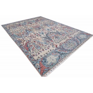 Light Blue & Ivory Traditional Area Rug. Large 100% Wool Carpet for Living Room Light Blue & Ivory Traditional Area Rug. Large 100% Wool Carpet for Living Room