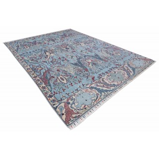 Light Blue & Ivory Traditional Turkish Floral Area Rug. Large 100% Wool Carpet for Living Room, Bedroom & Dining Room Light Blue & Ivory Traditional Turkish Floral Area Rug. Large 100% Wool Carpet for Living Room, Bedroom & Dining Room