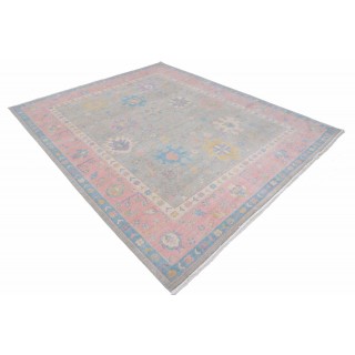 Silver & Pink Turkish Oushak Style Area Rug for Living Room. Traditional Floral 100% Wool Carpet Silver & Pink Turkish Oushak Style Area Rug for Living Room. Traditional Floral 100% Wool Carpet