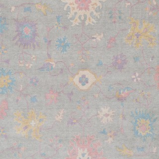 Oushak Style Silver & Blue Turkish Area Rug for Living Room. Traditional 100% Wool Carpet Oushak Style Silver & Blue Turkish Area Rug for Living Room. Traditional 100% Wool Carpet