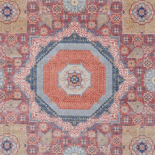 Traditional Red & Gold Turkish Area Rug. Medallion 100% Wool Carpet for Living Room, Bedroom & Dining Room Traditional Red & Gold Turkish Area Rug. Medallion 100% Wool Carpet for Living Room, Bedroom & Dining Room