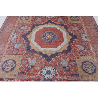 Red & Gray Medallion Turkish Area Rug. Traditional 100% Wool Carpet for Living Room, Bedroom & Dining Room Red & Gray Medallion Turkish Area Rug. Traditional 100% Wool Carpet for Living Room, Bedroom & Dining Room
