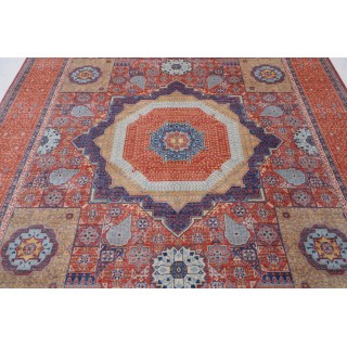Red Turkish Area Rug with Medallion Design. Traditional 100% Wool Carpet for Living Room, Bedroom & Dining Room Red Turkish Area Rug with Medallion Design. Traditional 100% Wool Carpet for Living Room, Bedroom & Dining Room