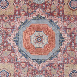Red & Ivory Medallion Turkish Area Rug. Traditional 100% Wool Carpet for Living Room, Bedroom & Dining Room Red & Ivory Medallion Turkish Area Rug. Traditional 100% Wool Carpet for Living Room, Bedroom & Dining Room