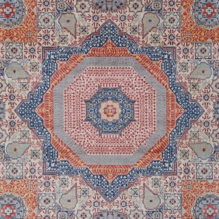 Traditional Ivory & Blue Turkish Area Rug. Medallion Design 100% Wool Carpet for Living Room, Bedroom & Dining Room Traditional Ivory & Blue Turkish Area Rug. Medallion Design 100% Wool Carpet for Living Room, Bedroom & Dining Room