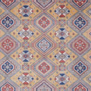 Traditional Gold & Red Ethnic Area Rug for Living Room. Geometric Patterned 100% Wool Carpet Traditional Gold & Red Ethnic Area Rug for Living Room. Geometric Patterned 100% Wool Carpet