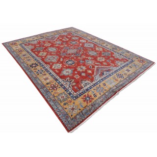 Red & Gold Geometric Turkish Area Rug. Traditional 100% Wool Carpet for Living Room, Bedroom & Dining Room Red & Gold Geometric Turkish Area Rug. Traditional 100% Wool Carpet for Living Room, Bedroom & Dining Room