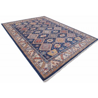 Traditional Blue & Ivory Tribal Area Rug. Large 100% Wool Carpet for Living Room, Bedroom & Dining Room Traditional Blue & Ivory Tribal Area Rug. Large 100% Wool Carpet for Living Room, Bedroom & Dining Room